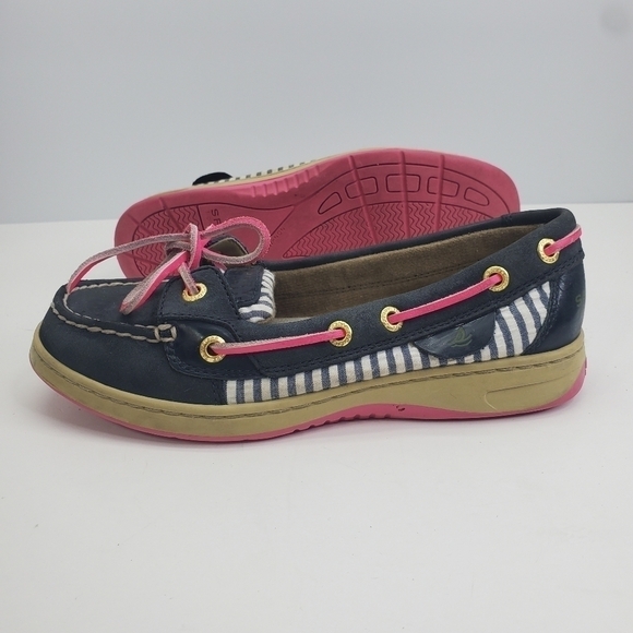 Sperry Top-Sider Preppy Casual Boat Shoes Loafers Women's Pink and Blue Size 5M - Picture 9 of 12